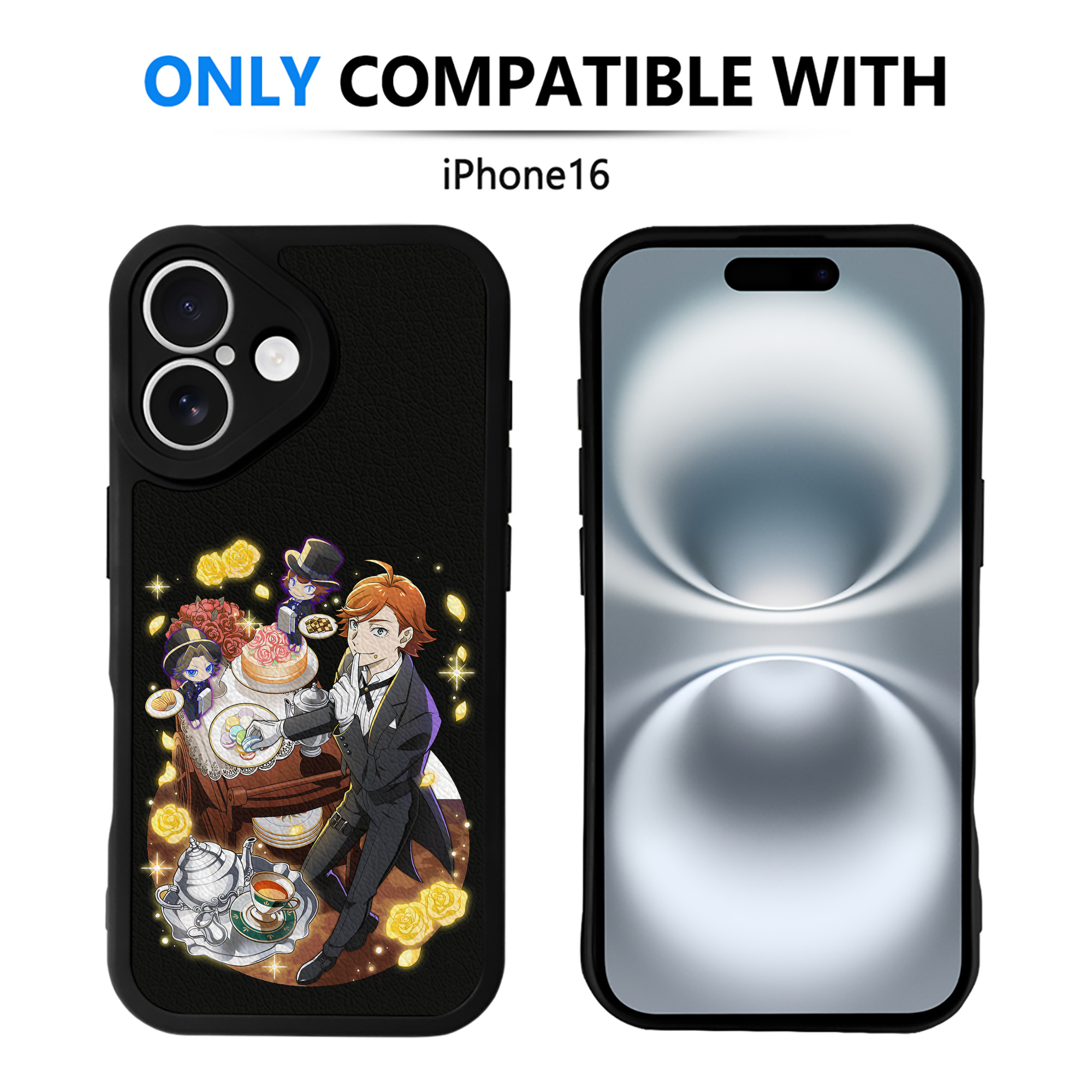 （画像用） 文豪ストレイドッグス Bungo Stray Dogs 【iPhone 16シリーズ対応】シリコンスマホケース（レザー調） 材質：シリコン